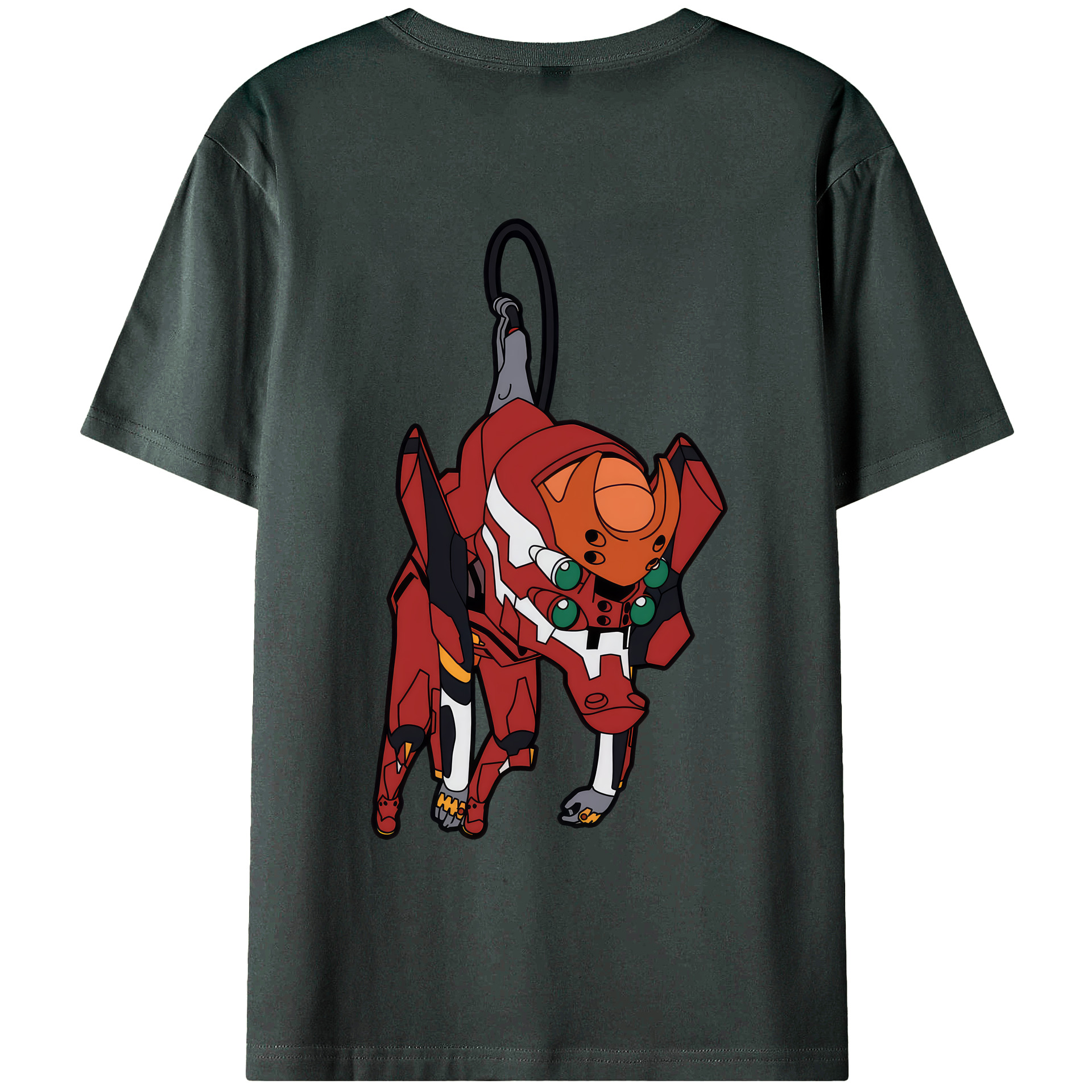 （画像用） EVA 新世紀エヴァンゲリオン 綿100％ メンズ半袖Tシャツ（バックプリント） 通気性